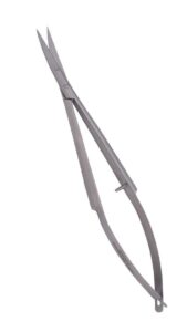 embroidery sewing scissor - spring action scissor 4.75" - german stainless steel, curved tip, snips, thread scissor - by the unique edge