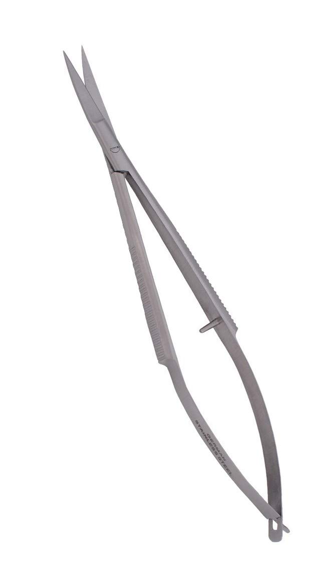 Embroidery Sewing Scissor - Spring Action Scissor 4.75" - German Stainless Steel, Curved Tip, Snips, Thread Scissor - By The Unique Edge