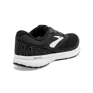 Brooks Womens Revel 3 Running Shoe - Black/Blackened Pearl/White - B - 11.5