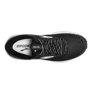 Brooks Womens Revel 3 Running Shoe - Black/Blackened Pearl/White - B - 11.5