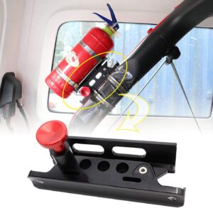 MFC Roll Bar Aluminum Fire Extinguisher Mount Kit Compatible with for Jeep Wrangler TJ JK JKU JL Gladiator JT UTV Polaris RZR Ranger