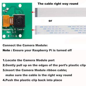 DORHEA Raspberry Pi Mini Camera Video Module 5 Megapixels 1080p Sensor OV5647 Webcam for Raspberry Pi Model A/B/A+/B+, Pi 2B and Raspberry Pi 3B, Pi 3 B+, Raspberry Pi 4 B