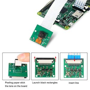 DORHEA Raspberry Pi Mini Camera Video Module 5 Megapixels 1080p Sensor OV5647 Webcam for Raspberry Pi Model A/B/A+/B+, Pi 2B and Raspberry Pi 3B, Pi 3 B+, Raspberry Pi 4 B