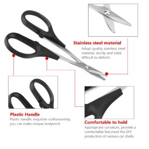 RC Car Body Scissor, Plastic Shell Metal Curved Scissors Model Craft Body Cutting Tool for Remote Control Racing Drift Car Truck Vehicle