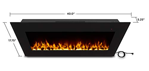 Real Flame Corretto Electric Fireplace, 40", Black