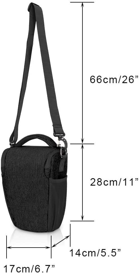 CADeN DSLR/SLR Camera Shoulder Bag Case with Adjustable Shoulder Strap, Compatible for Nikon, Canon, Sony Mirrorless Cameras Waterproof (Large)