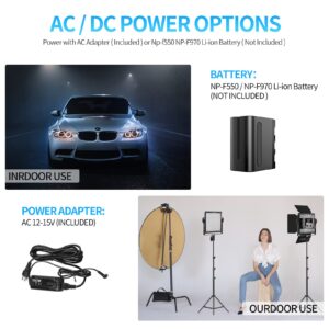 GVM 3 Pack LED Video Lighting Kits with APP Control, Bi-Color Variable 2300K~6800K with Digital Display Brightness of 10~100% for Video Photography, CRI97+ TLCI97 Led Video Light Panel +Barndoor