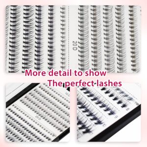 Bodermincer 240pcs C Curl 10D/20D Cluster Eyelashes 8/9/10/11/12mm and Under Eyelashes Mixed Professional Makeup Individual Cluster Eye Lashes (8/9/10/11/12mm and Under Eyelashes)