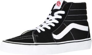 vans sk8-hi unisex casual high-top skate shoes black/white/black