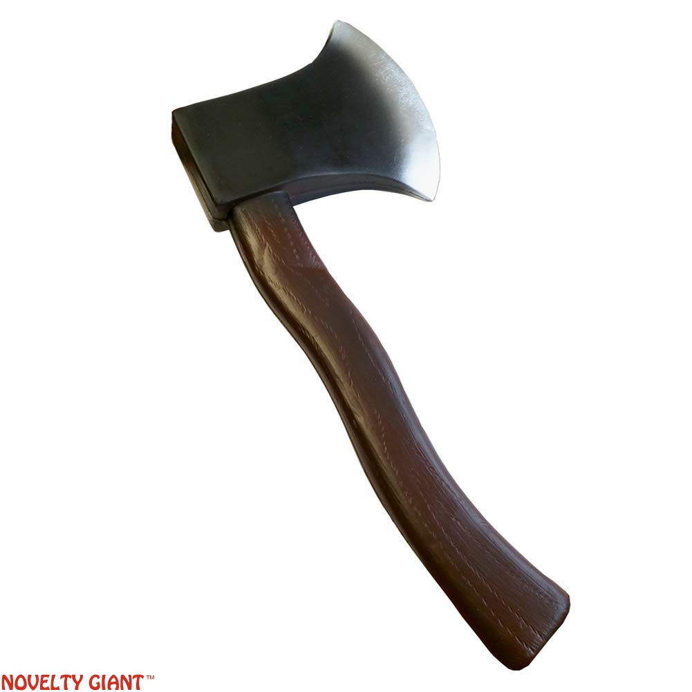 12" High Density Foam Hand Axe Viking Barbarian Theater Prop Brown