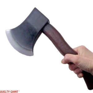 12" High Density Foam Hand Axe Viking Barbarian Theater Prop Brown