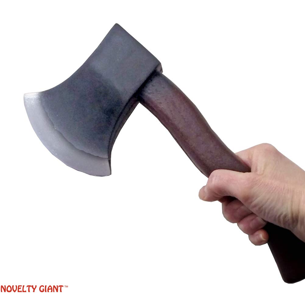 12" High Density Foam Hand Axe Viking Barbarian Theater Prop Brown