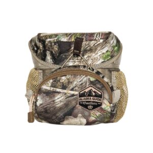 alaska guide creations hybrid binocular pack | compact utility bag with mesh side pockets | binocular harness for comfort and quick access (mossy oak break-up country)