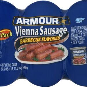 Armour Star Vienna Sausage, Barbecue Flavored, Canned Sausage, 4.6 oz (Pack of 6)