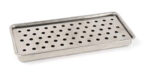 rsvp international cleaning collection stainless steel sink tray, 9.75x4.75x0.75