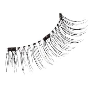 KISS Magnetic Lash 01, Synthetic False Eyelashes with Magnets Under and Over Your Upper Lashes, No Glue Needed, Lightweight, Reusable, Contact Lens Friendly, Cruelty Free, with Lash Applicator, 1 Pair