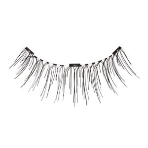 KISS Magnetic Lash 01, Synthetic False Eyelashes with Magnets Under and Over Your Upper Lashes, No Glue Needed, Lightweight, Reusable, Contact Lens Friendly, Cruelty Free, with Lash Applicator, 1 Pair