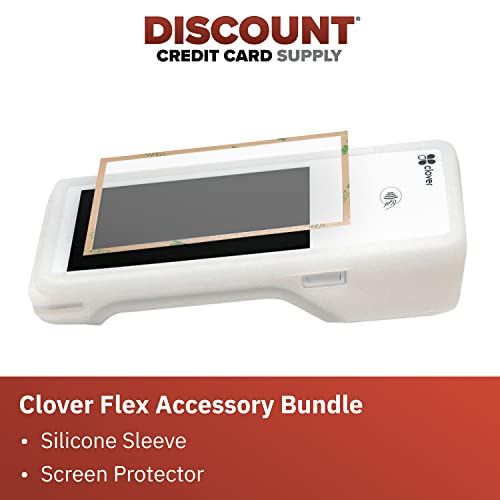 Discount Credit Card Supply Clover Flex Protective Silicone Sleeve and Anti-Glare Screen Protector