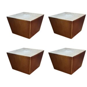 btibpse 2" wood sofa parts hardwood tapered furniture leg square pyramid for sofa/chair/ottoman set of 4 (2")