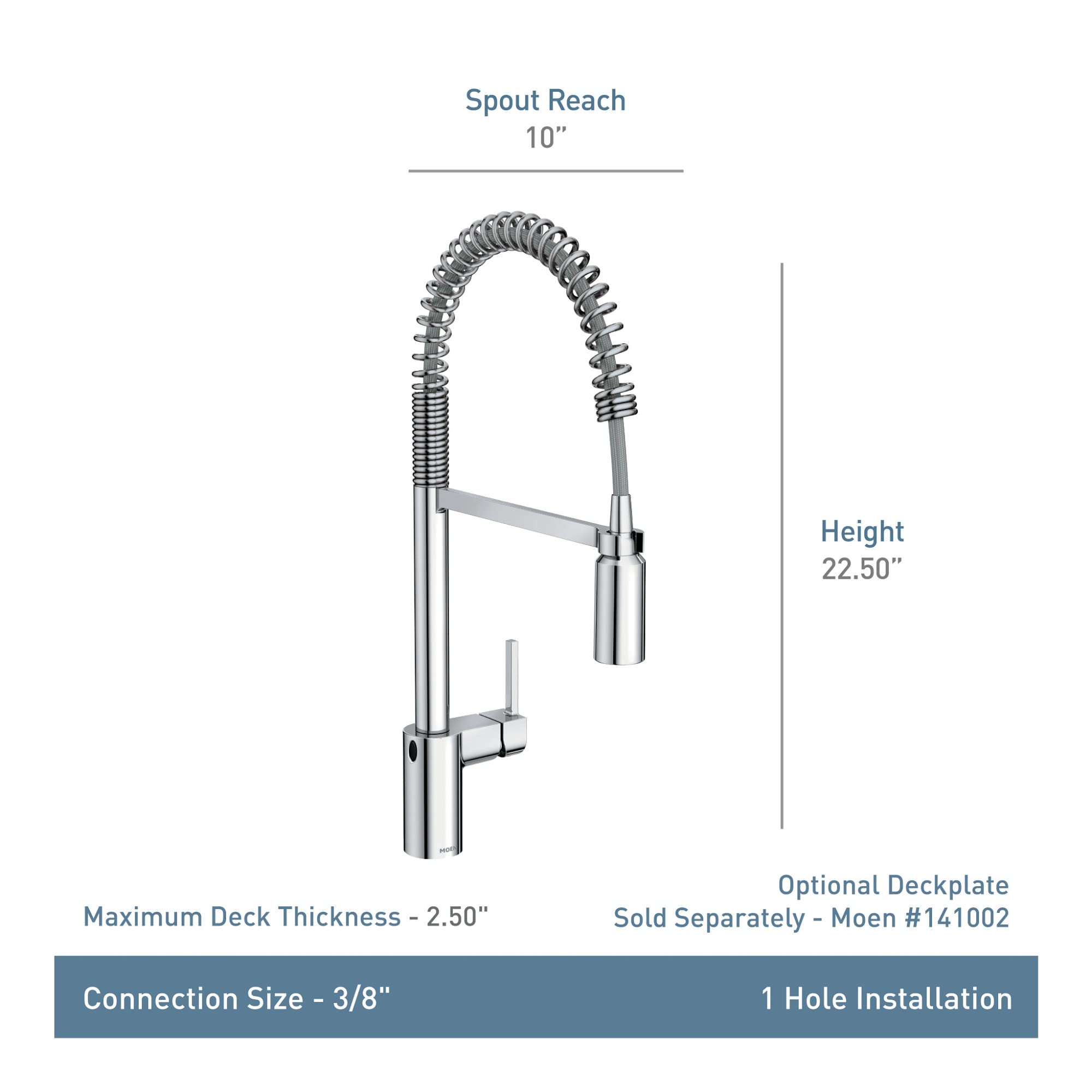 Moen Align Matte Black Motionsense Wave Sensor Touchless One-Handle High Arc Spring Pre-Rinse Pulldown Kitchen Faucet with Sprayer, Kitchen Sink Faucet for Bar, Farmhouse, Commercial, 5923EWBL