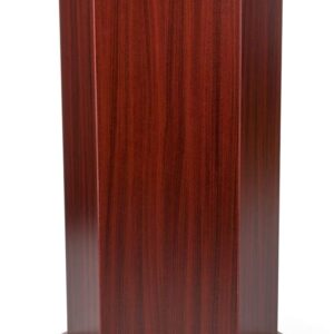 Displays2go Affordable Wooden Podium – Mahogany (OLILCTOPBSM)