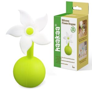 haakaa flower stopper breastpump stopper manual breast pump silicone flower stopper 100% food grade silicone bpa pvc and phthalate free 1 pc, white