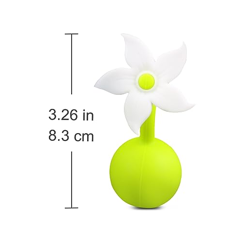 haakaa Flower Stopper Breastpump Stopper Manual Breast Pump Silicone Flower Stopper 100% Food Grade Silicone BPA PVC and Phthalate Free 1 pc, White