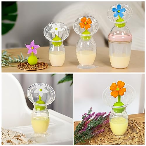 haakaa Flower Stopper Breastpump Stopper Manual Breast Pump Silicone Flower Stopper 100% Food Grade Silicone BPA PVC and Phthalate Free 1 pc, White