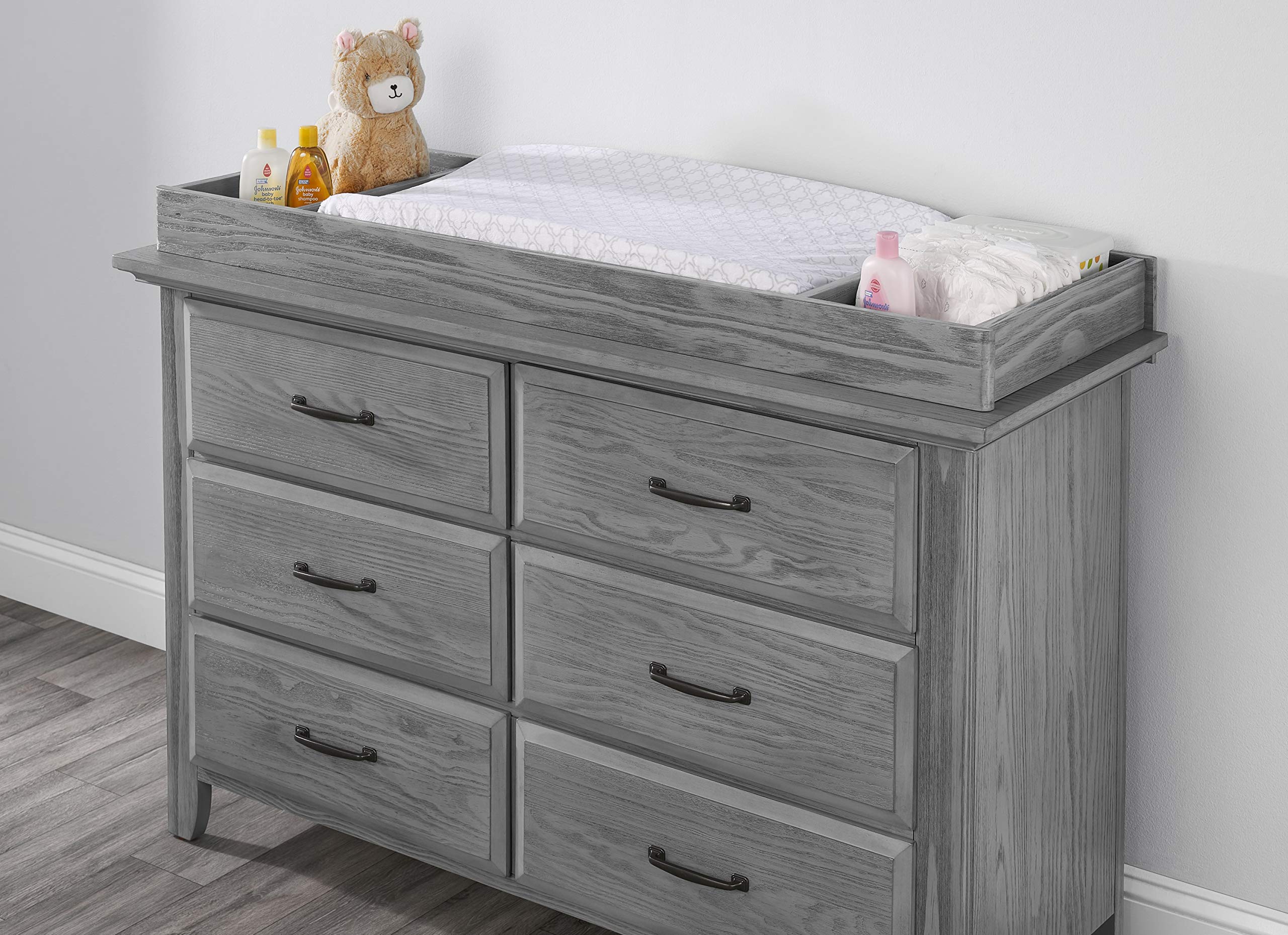 Oxford Baby Universal Changing Topper for Kenilworth/Willowbrook 6 Dr Dresser, Graphite Gray