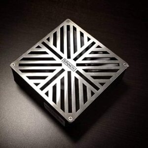 usa made - sinnov - 6" x 6" premium outdoor modern paver size drain grate - use with both 3" or 4" drain pipe, pvc or flexible pipe (stainless steel)
