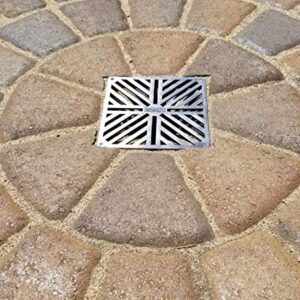 USA Made - Sinnov - 6" x 6" Premium Outdoor Modern Paver Size Drain Grate - Use with both 3" or 4" Drain Pipe, PVC or Flexible Pipe (Stainless Steel)