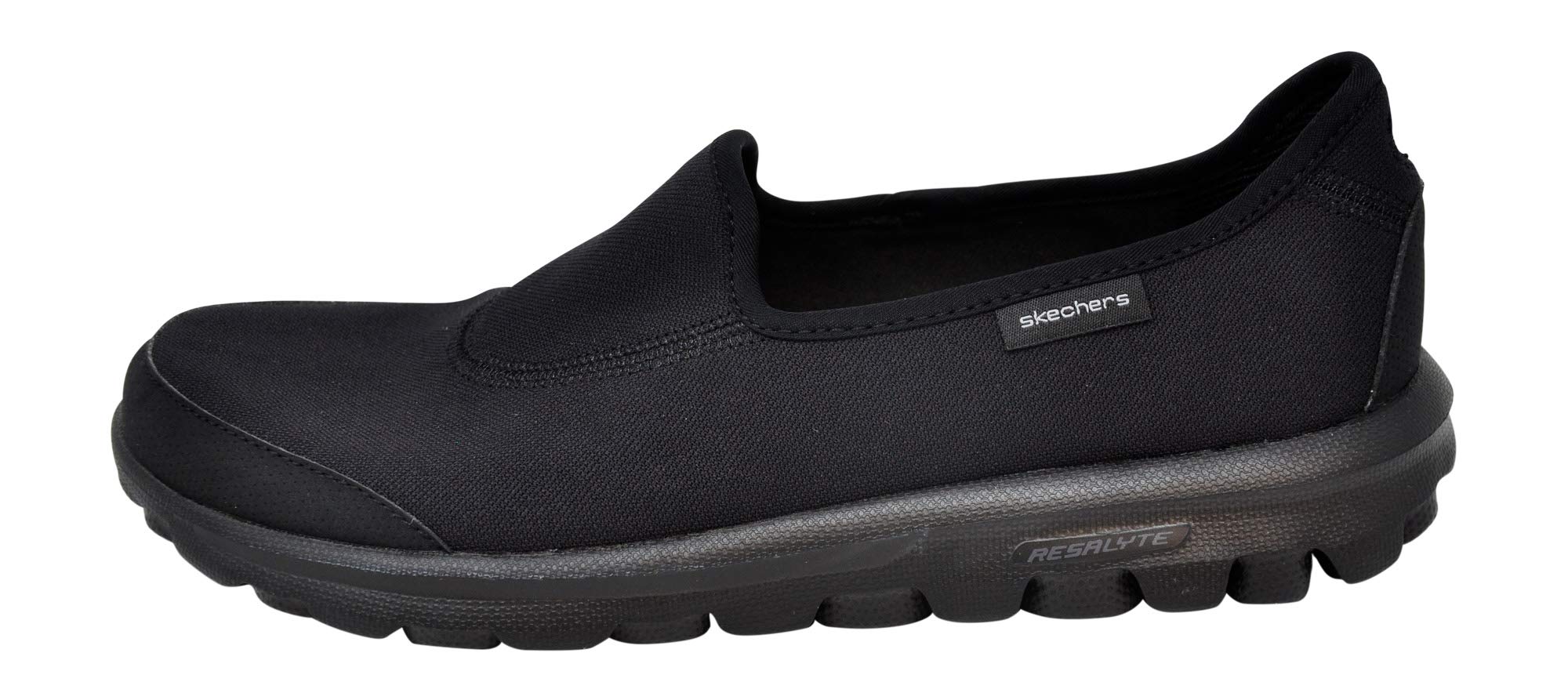 Skechers Performance Women's Go Walk Slip-On Walking Shoe, Black/Charcoal, 8 M US