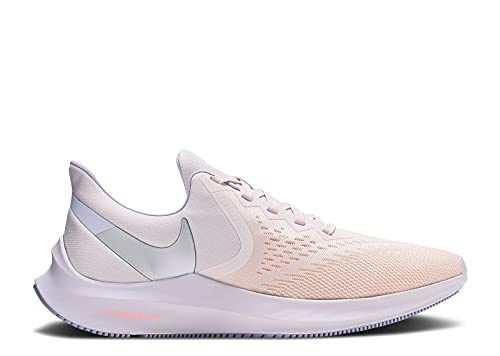 Nike Womens Zoom Winflo 6 Running Trainers CK4475 Sneakers Shoes (UK 5 US 7.5 EU 38.5, Pale Pink Metallic Silver 600)