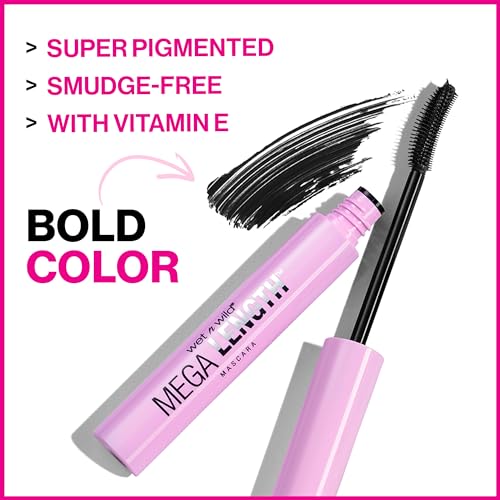 wet n wild Mega Length Mascara, Very Black, 0.21 Ounce