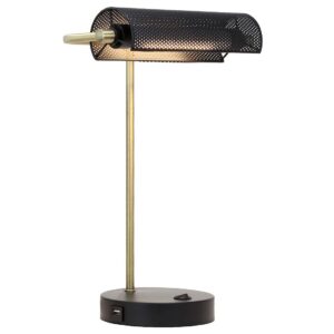 o’bright led desk lamp with usb charging port, 100% metal lamp, 270° flexible swivel arms, soft white led reading light (3000k), bedside reading lamp, office lamp, table lamp, etl listed (black)