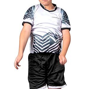 PAIRFORMANCE Soccer Jerseys for Kids, Soccer Shorts Boys Girls, Soccer Uniforms for Kids Sizes 4-15(sowhite-l)