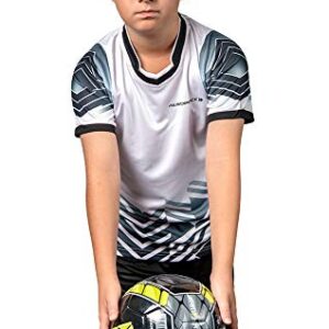 PAIRFORMANCE Soccer Jerseys for Kids, Soccer Shorts Boys Girls, Soccer Uniforms for Kids Sizes 4-15(sowhite-l)