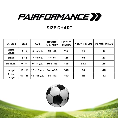 PAIRFORMANCE Soccer Jerseys for Kids, Soccer Shorts Boys Girls, Soccer Uniforms for Kids Sizes 4-15(sowhite-l)