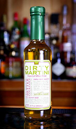 Stirrings All Natural Dirty Martini Cocktail Mixer - 12 ounce bottle | Pack of (3)