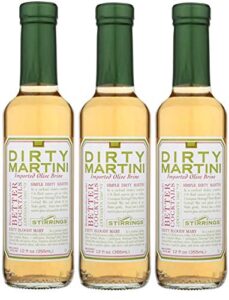 stirrings all natural dirty martini cocktail mixer - 12 ounce bottle | pack of (3)