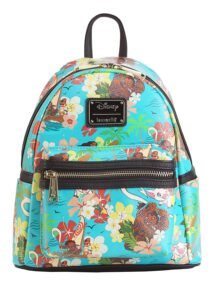 loungefly disney moana floral allover print womens double strap shoulder bag purse