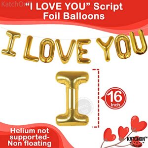 KatchOn, I Love You Balloons Set - Pack of 20 | Red Love Balloon, Romantic Decorations Special Night, Red Heart Balloons | Valentine Balloons for Valentines Day Decor, I Love You Balloons For Him