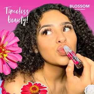 Blossom Scented Roll on Lip Gloss, Infused with Real Flowers, Made in USA, 0.3 fl. oz./9ml, 3 pack Mini Gift Set, Strawberry, Watermelon, Mango