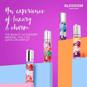 Blossom Scented Roll on Lip Gloss, Infused with Real Flowers, Made in USA, 0.3 fl. oz./9ml, 3 pack Mini Gift Set, Strawberry, Watermelon, Mango