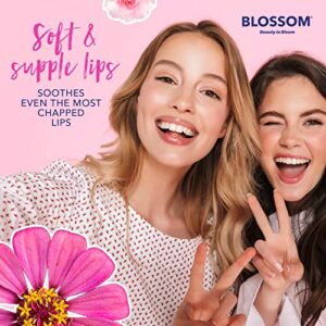 Blossom Scented Roll on Lip Gloss, Infused with Real Flowers, Made in USA, 0.3 fl. oz./9ml, 3 pack Mini Gift Set, Strawberry, Watermelon, Mango