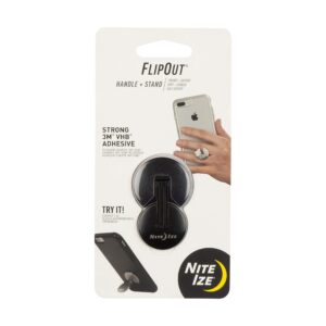 nite ize flipout - folding handle and stand for smartphones, black flo2-01-r7