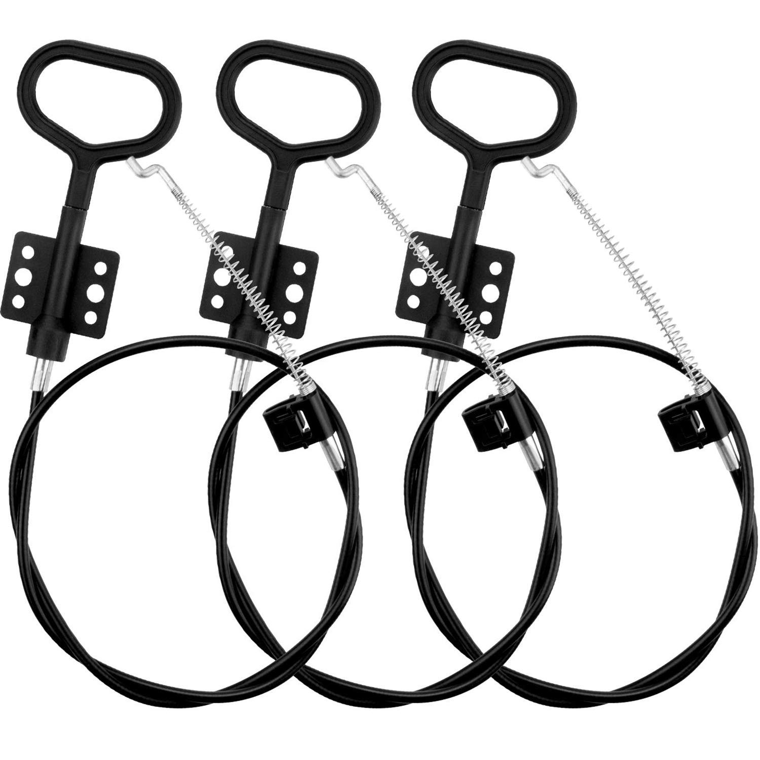 STARVAST Sofa Recliner Cables, 3 Pcs D-Ring Recliner Release Cables Couch Recliner Replacement Part Pull Handle Cable, Hook Exposed Cable Length (4.75") Total Length 36.5 Inch