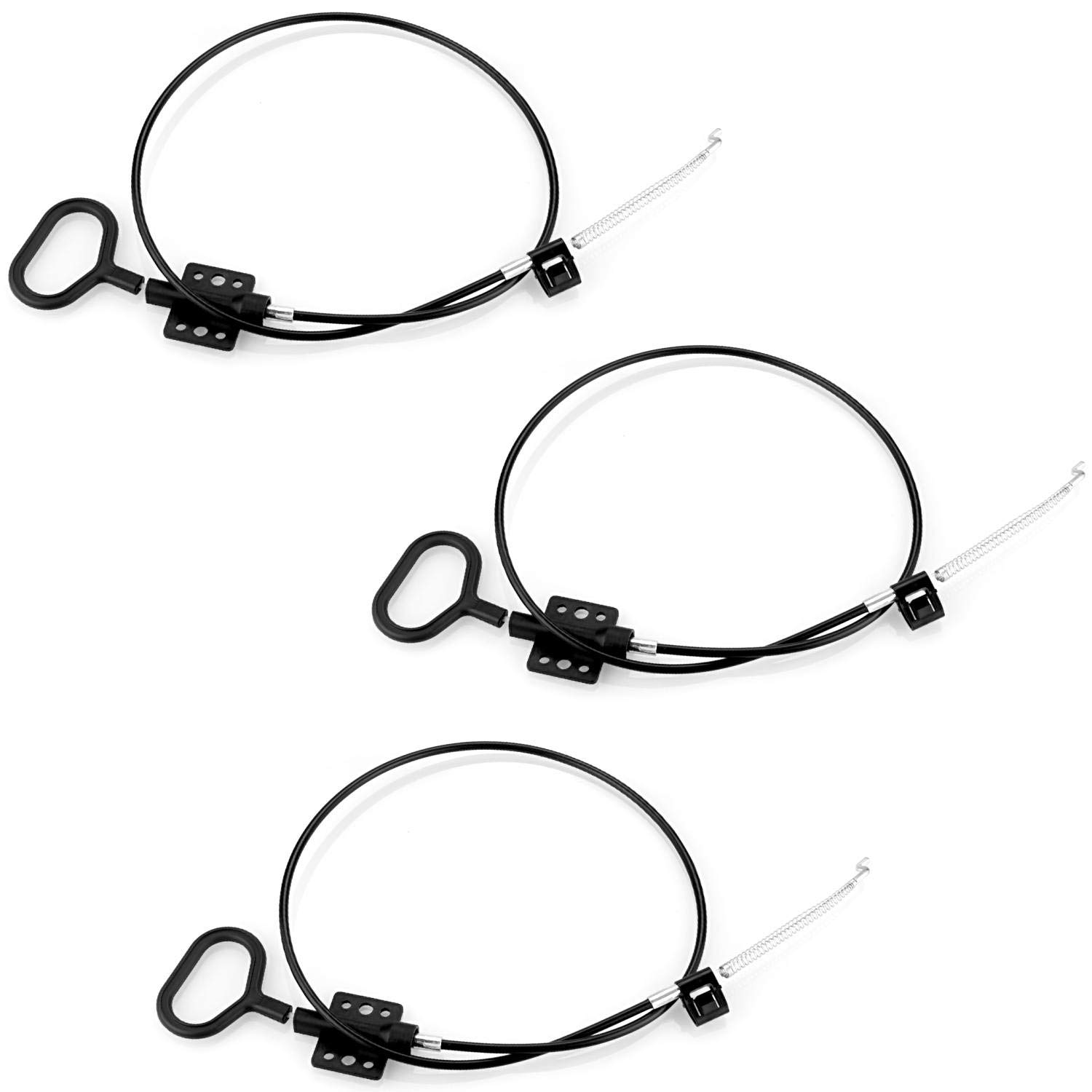 STARVAST Sofa Recliner Cables, 3 Pcs D-Ring Recliner Release Cables Couch Recliner Replacement Part Pull Handle Cable, Hook Exposed Cable Length (4.75") Total Length 36.5 Inch