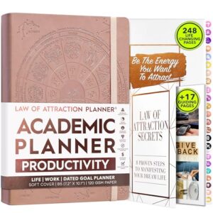 academic planner 2024-2025 - dated july 2024-2025 academic planner, weekly & monthly life planner to increase productivity & happiness, daily manifestation journal, college student, work, goal journal