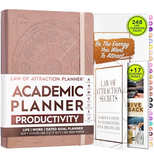 Academic Planner 2024-2025 - Dated July 2024-2025 Academic Planner, Weekly & Monthly Life Planner to Increase Productivity & Happiness, Daily Manifestation Journal, College Student, Work, Goal Journal